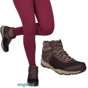 New Skechers seager hiker boots coastin free chocolate lace up outdoor comfort